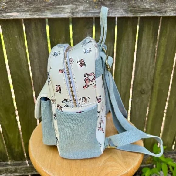 Disney Loungefly Winnie The Pooh Denim Backpack - Picture 2 of 5